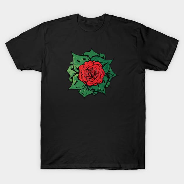 First Rose. T-Shirt by verteuxapparel